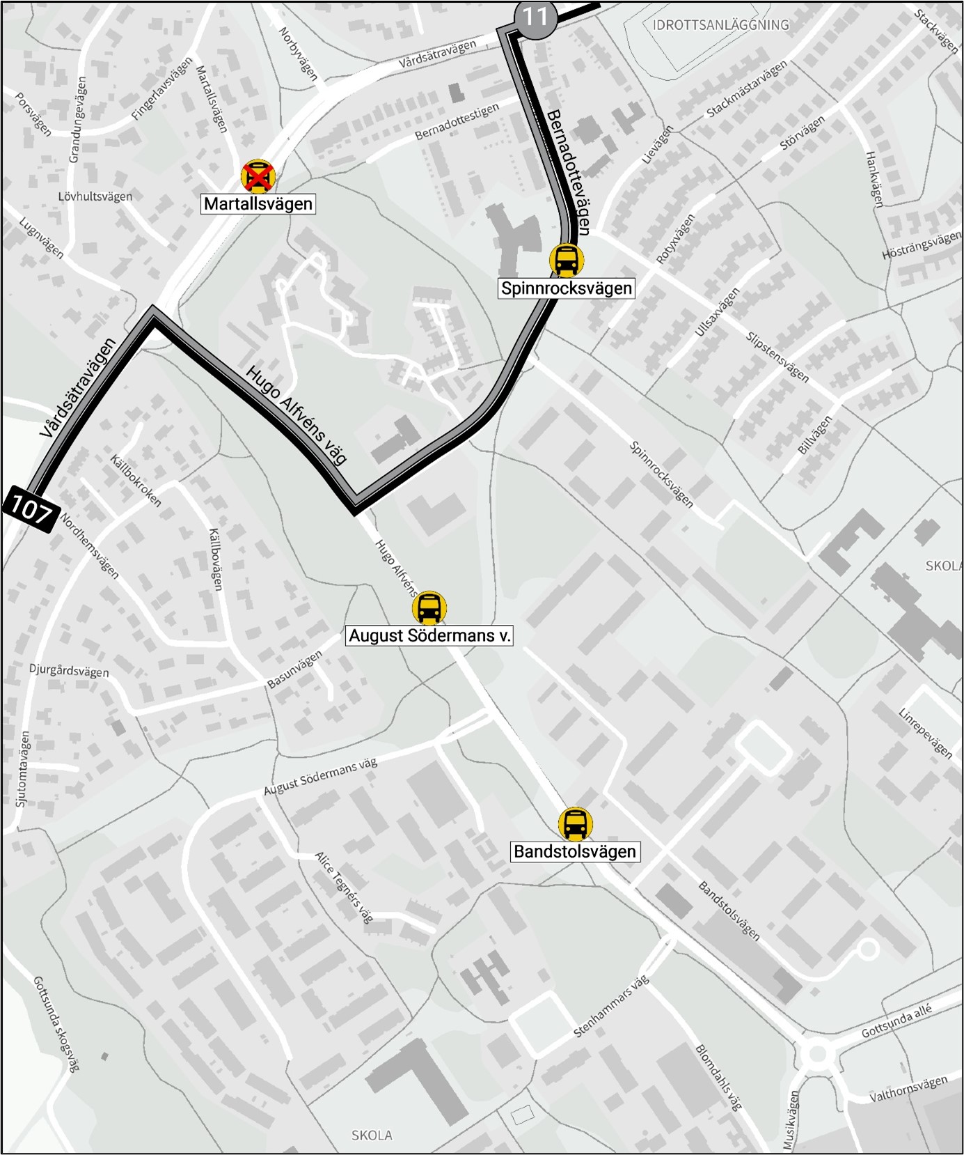 Karta Hugo Alfvéns väg förslag Hugo Alvens omledning v2.jpg